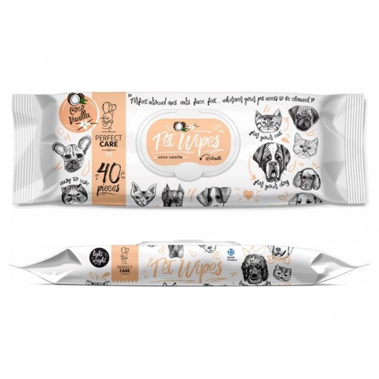 Perfect Care υγρά μαντηλάκια Cocco Vanilla 40τμχ Perfect Care υγρά μαντηλάκια Cocco Vanilla 40τμχ