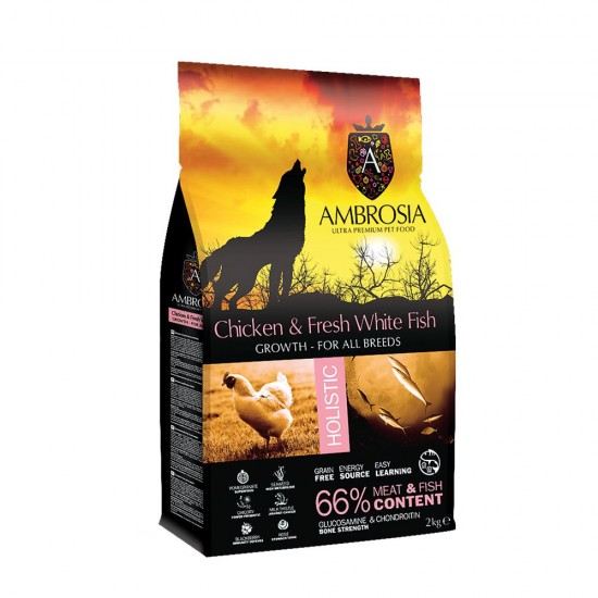 Ambrosia Puppy - Chicken & Fresh White Fish 2kg Ambrosia Puppy - Chicken & Fresh White Fish 2kg