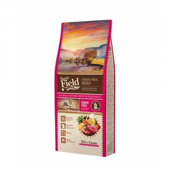 Sams Field Adult Grain Free - Beef 13kg Sams Field Adult Grain Free - Beef 13kg