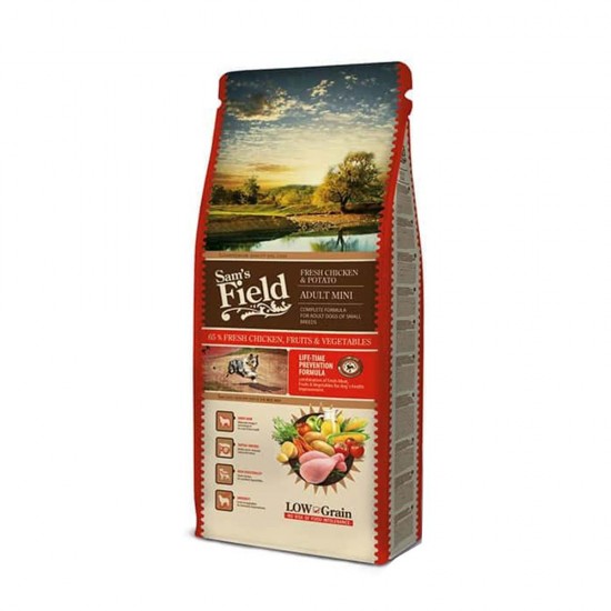 Sams Field Adult mini Low Grain - Chicken & Potato 2,5kg Sams Field Adult mini Low Grain - Chicken & Potato 2,5kg