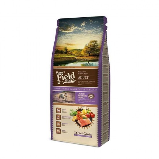 Sams Field Adult Low Grain - Salmon & Potato 2,5kg Sams Field Adult Low Grain - Salmon & Potato 2,5kg